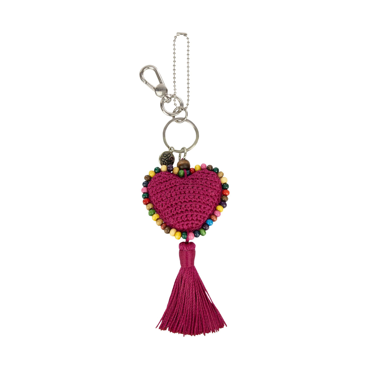 The Sak Yarnicharmz Dangle - Hand Crochet - Pinkberry Heart