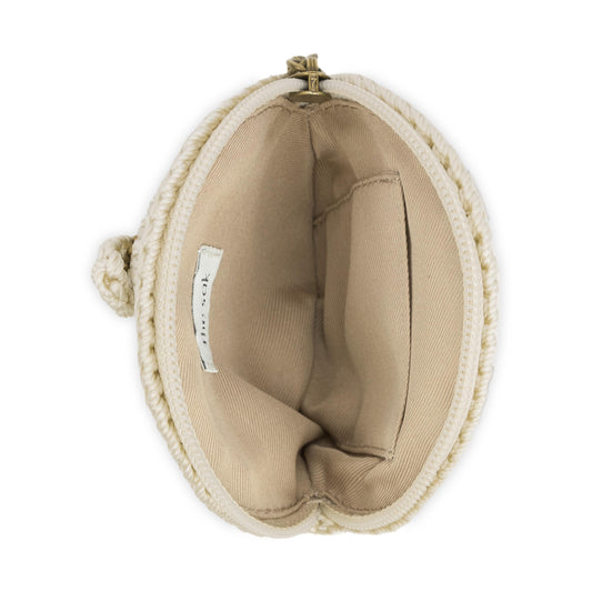 The Sak Circle Coin Pouch - Hand Crochet - Natural Clover