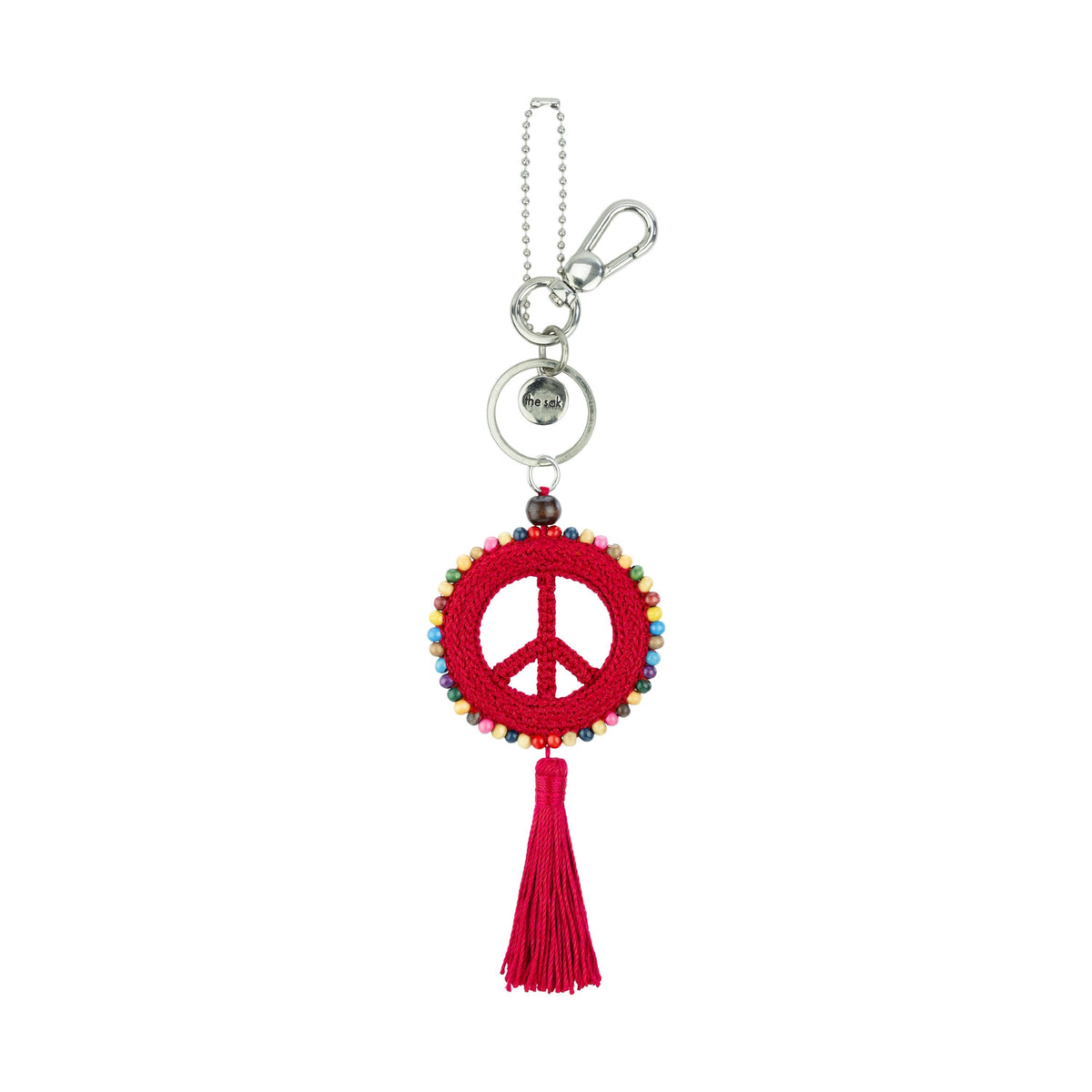 The Sak Yarnicharmz Dangle - Hand Crochet - Rocket Red Peace
