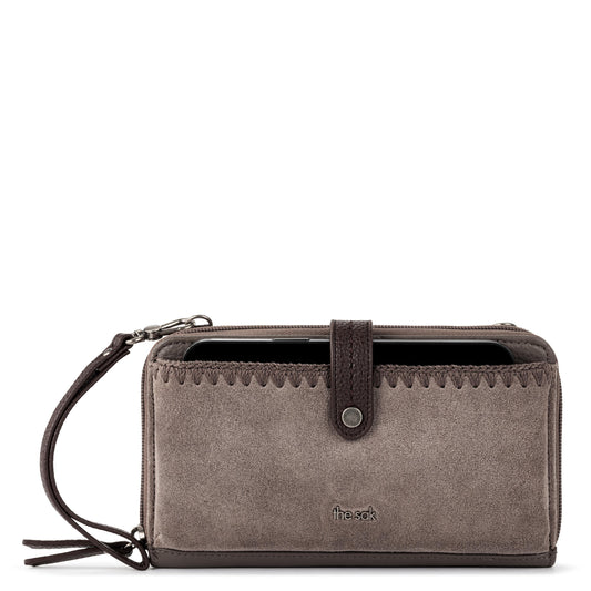 The Sak Iris Smartphone Wallet - Leather - Mushroom Suede