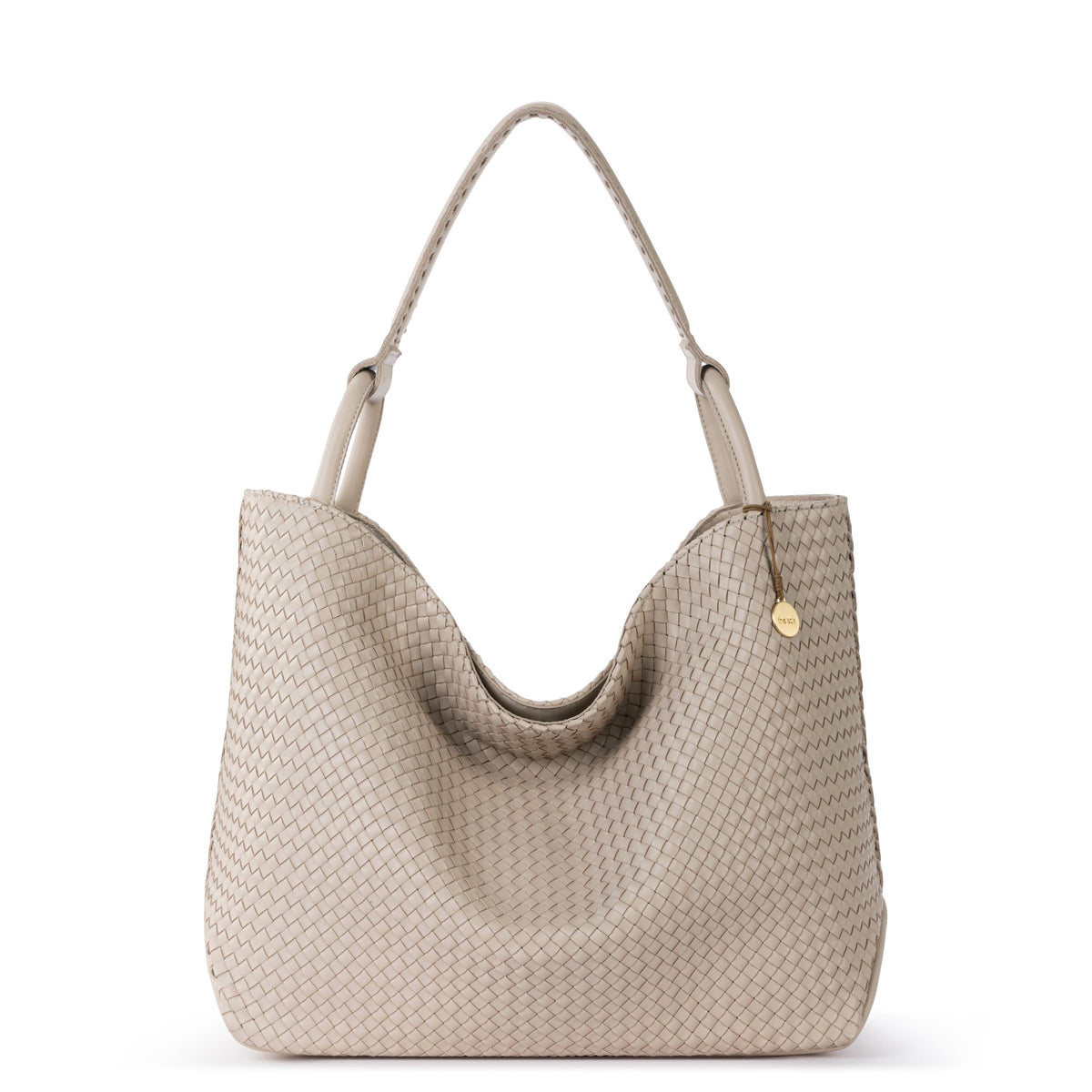 The Sak Los Feliz Large Tote - Leather - Woven Sand