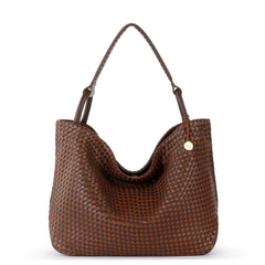 Leather - Woven Mahogany Cognac