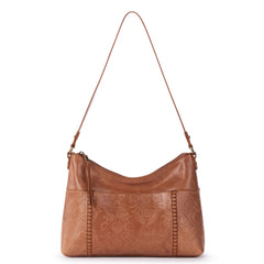 Leather - Tobacco Floral Embossed