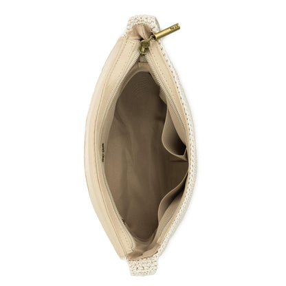 The Sak Marlow Flap Shoulder Bag - Hand Crochet - Ecru
