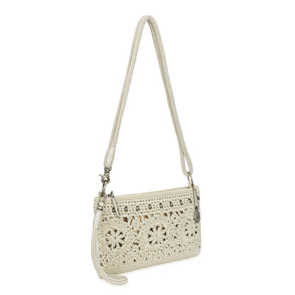 The Sak Vita Convertible Wristlet - Hand Crochet - Natural Medallion
