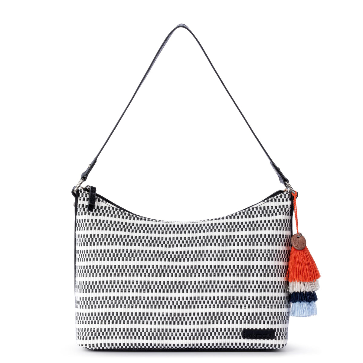 Sakroots Banyan Hobo - Straw - Black and White Woven
