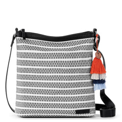 Straw - Black and White Woven