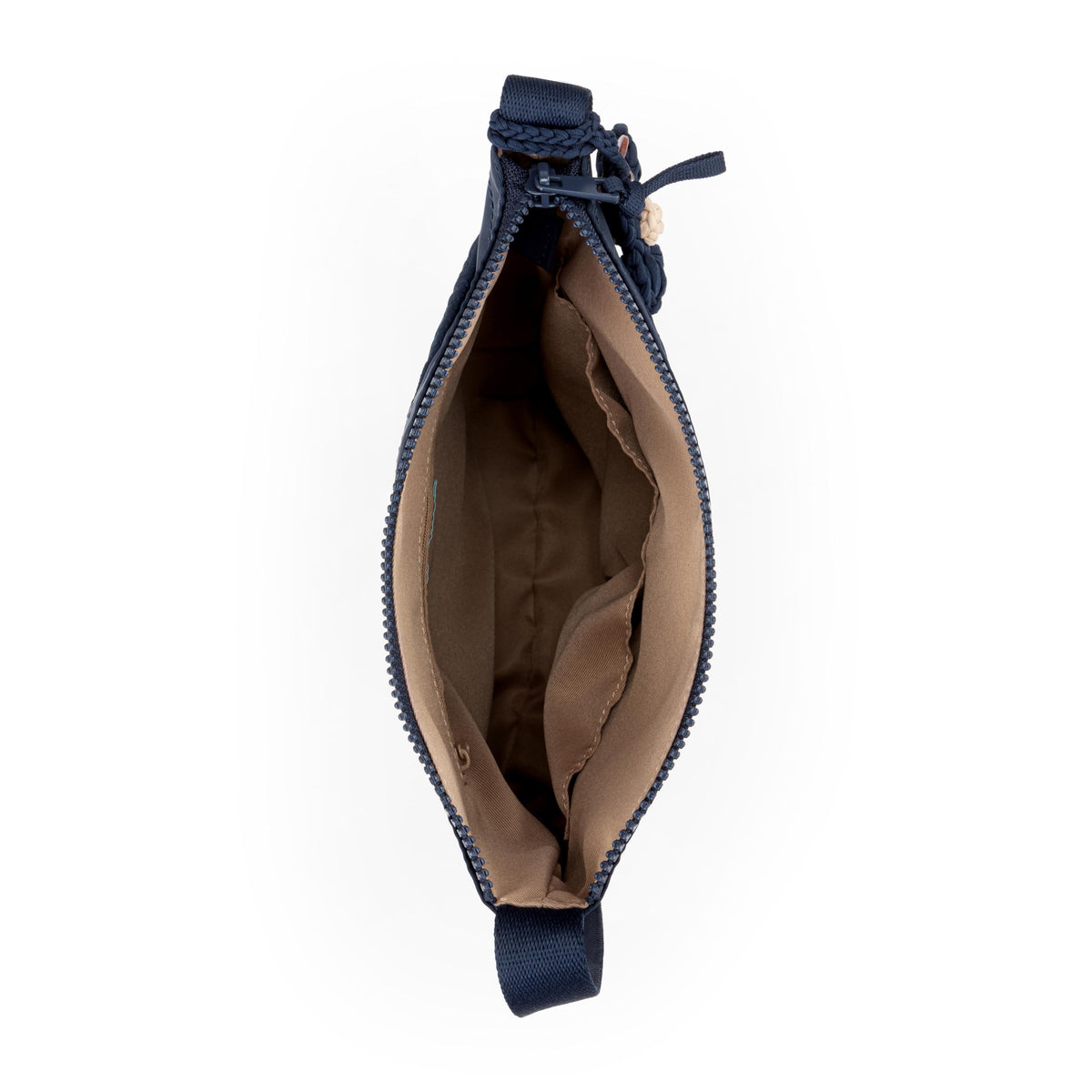 Sakroots Banyan Basic Crossbody - EcoTwill - Navy Flower Blossom Quilted