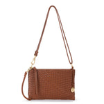 The Sak Vita Convertible Wristlet - Leather - Cognac Woven