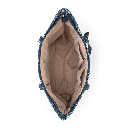 Sakroots Banyan Shoulder Tote - Denim - Denim Retro Flower