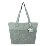 Sakroots Banyan Shoulder Tote - EcoTwill - Sage Flower Blossom Quilted