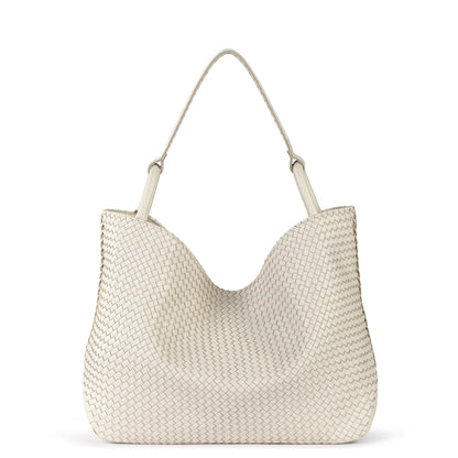 The Sak Los Feliz Large Tote - Leather - Stone Woven