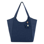 Sakroots Roma Large Tote - EcoTwill - Navy Flower Blossom Quilted